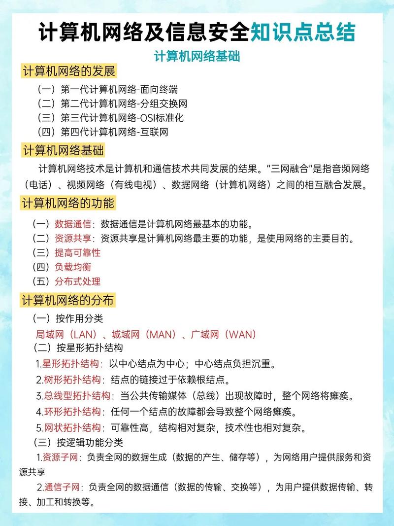 计算机网络及信息安全核心知识点全景总结
